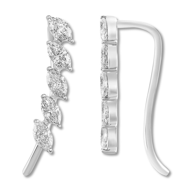 Main Image 1 of Previously Owned House of Virtruve Earring Climbers 5/8 ct tw Diamonds 14K White Gold