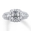 Thumbnail Image 1 of Previously Owned Diamond Ring Setting 1-1/8 ct tw Round 14K White Gold