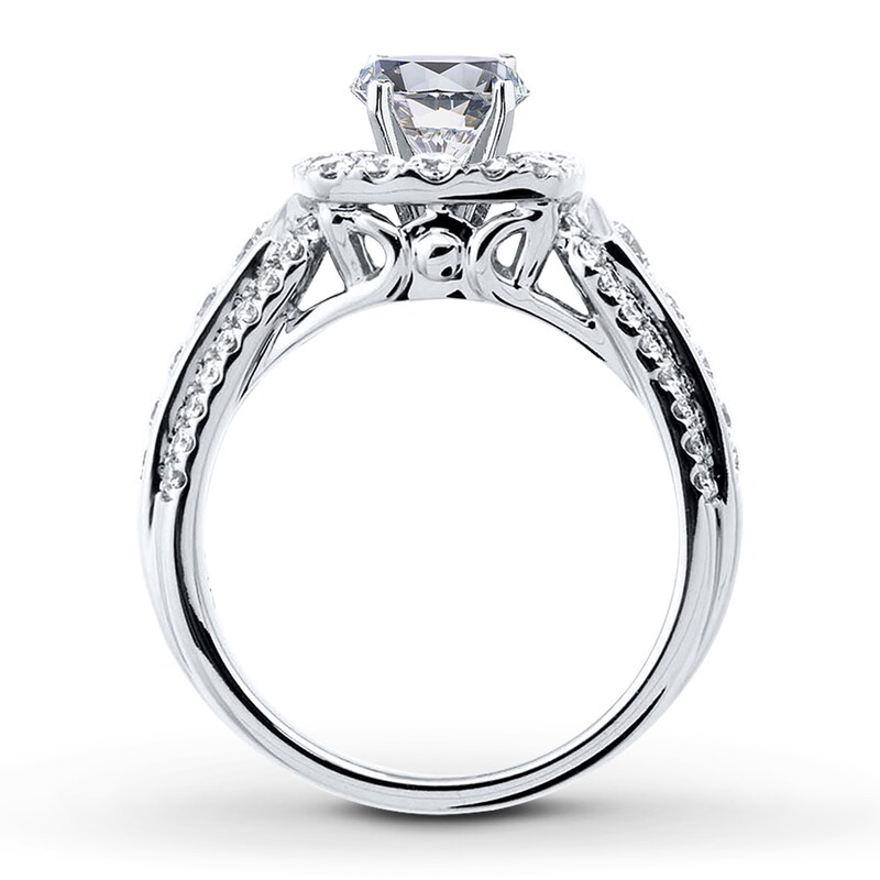 Main Image 2 of Previously Owned Diamond Ring Setting 1-1/8 ct tw Round 14K White Gold