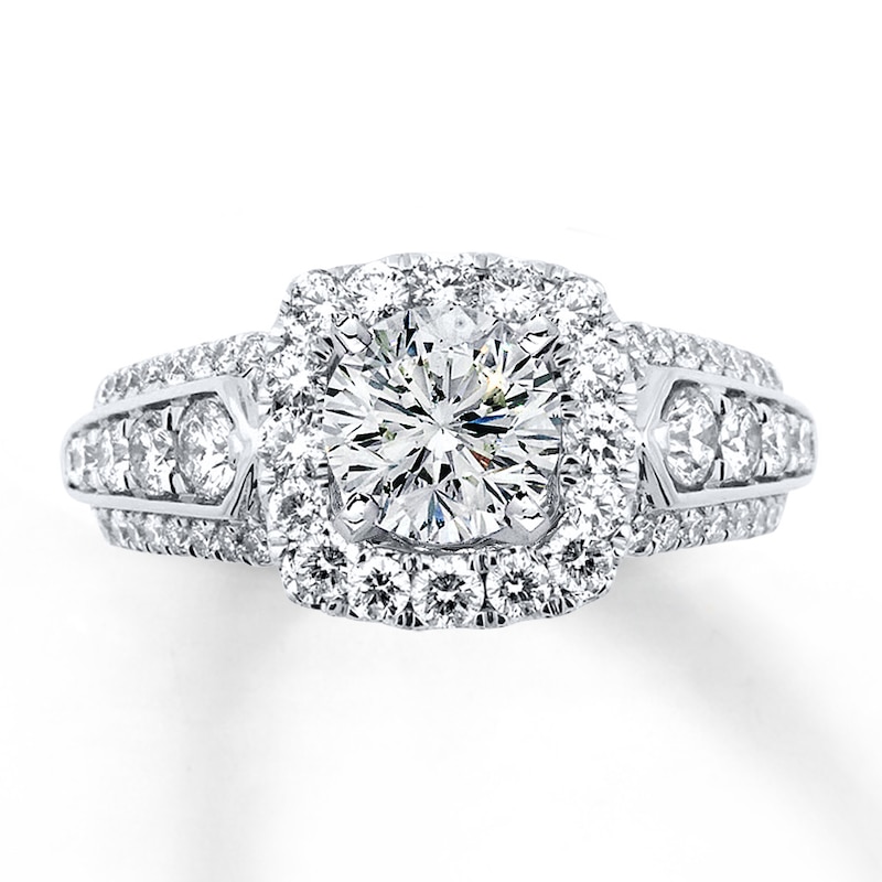 Main Image 3 of Previously Owned Diamond Ring Setting 1-1/8 ct tw Round 14K White Gold