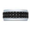 Thumbnail Image 3 of Previously Owned Men's Black Diamond Anniversary Ring 2 ct tw Round 10K White Gold