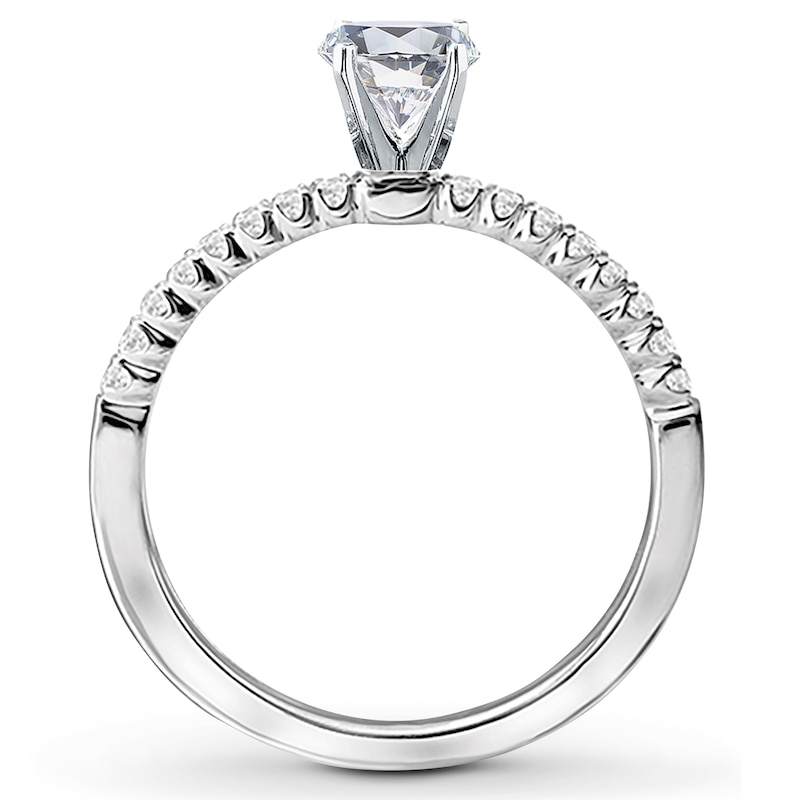 Main Image 2 of Previously Owned Diamond Ring Setting 1/6 carat tw Round 14K White Gold