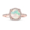 Thumbnail Image 3 of Previously Owned Effy Natural Opal Ring 1/6 ct tw Diamonds 14K Rose Gold