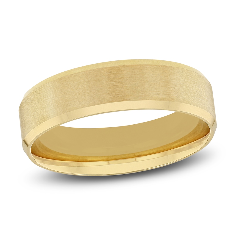 Main Image 1 of Previously Owned Men's Beveled Edge Wedding Band 14K Yellow Gold