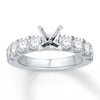 Thumbnail Image 1 of Previously Owned Colorless Diamond Ring Setting 1-1/2 carat tw 14K White Gold