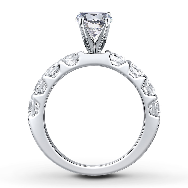 Main Image 2 of Previously Owned Colorless Diamond Ring Setting 1-1/2 carat tw 14K White Gold