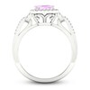 Thumbnail Image 4 of Previously Owned Natural Light Amethyst Ring 1/5 ct tw Diamonds 10K White Gold
