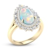 Thumbnail Image 2 of Previously Owned Natural Opal Ring 1/2 ct tw Diamonds 10K Yellow Gold