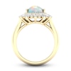 Thumbnail Image 4 of Previously Owned Natural Opal Ring 1/2 ct tw Diamonds 10K Yellow Gold