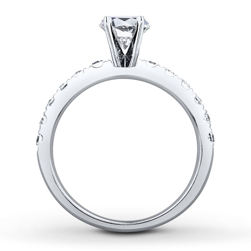 Main Image 2 of Previously Owned Colorless Diamond Ring Setting 5/8 ct tw Round-cut 14K Gold
