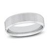 Thumbnail Image 1 of Previously Owned Men's Beveled Edge Wedding Band 14K White Gold