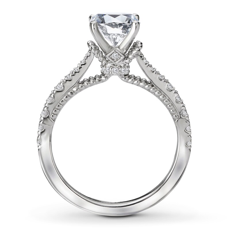 Main Image 2 of Previously Owned Diamond Engagement Ring Setting 1/3 ct tw Round 14K White Gold