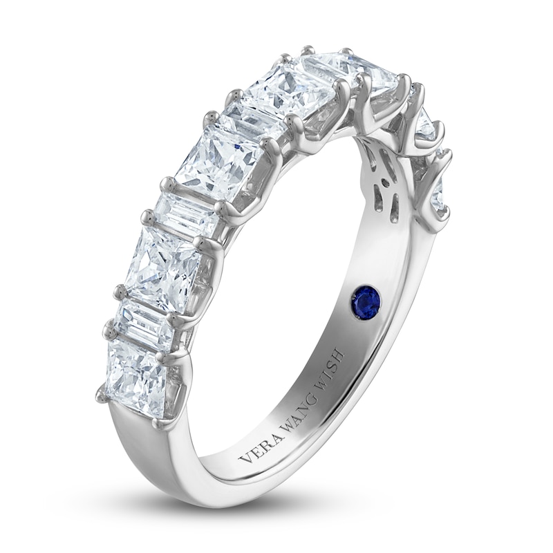 Main Image 2 of Previously Owned Vera Wang WISH Diamond Wedding Band 2 ct tw Princess/Baguette 14K White Gold