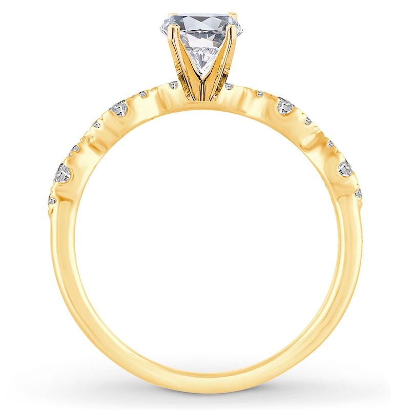 Main Image 2 of Previously Owned Diamond Engagement Ring Setting 1/4 ct tw Round 14K Yellow Gold