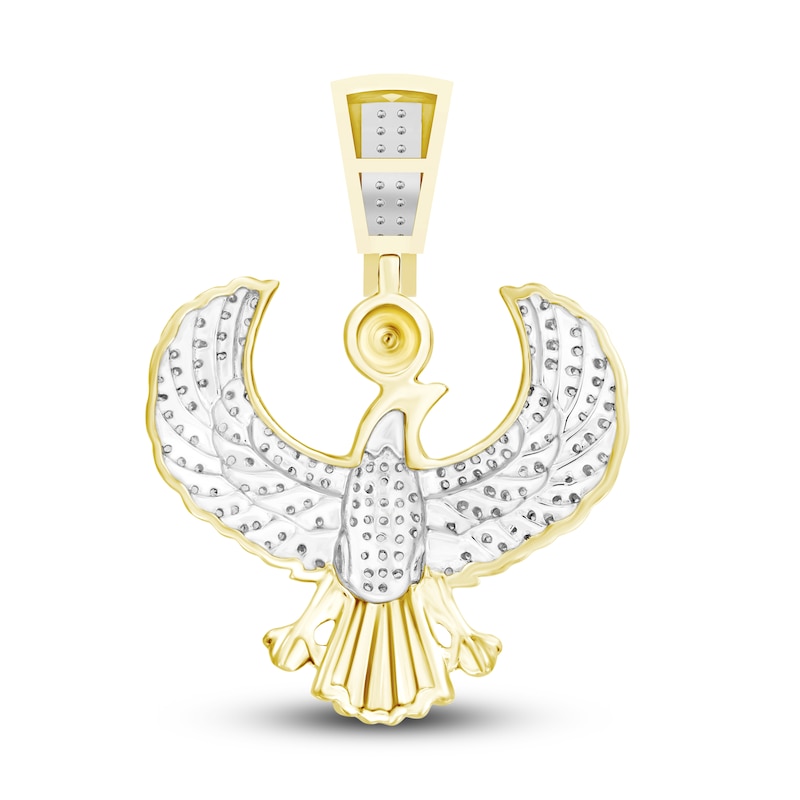 Main Image 4 of Previously Owned Men's Diamond Eagle Charm 1/2 ct tw Round 10K Yellow Gold