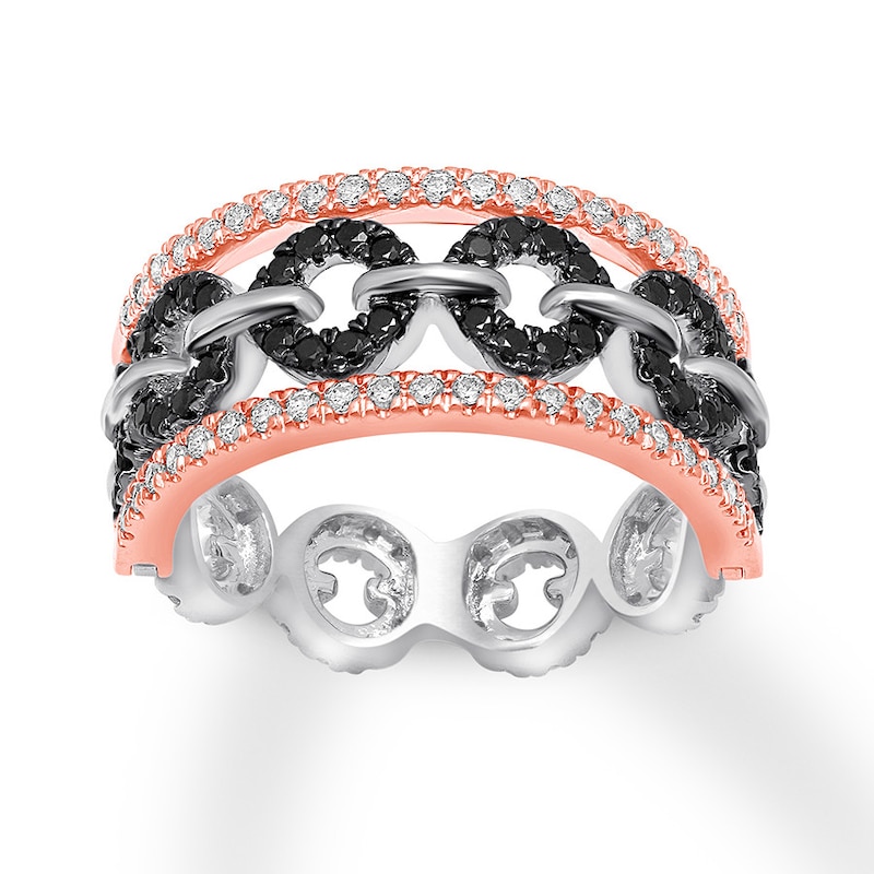 Main Image 1 of Previously Owned Black Diamond Convertibilities Ring 3/4 ct tw 14K Two-Tone Gold