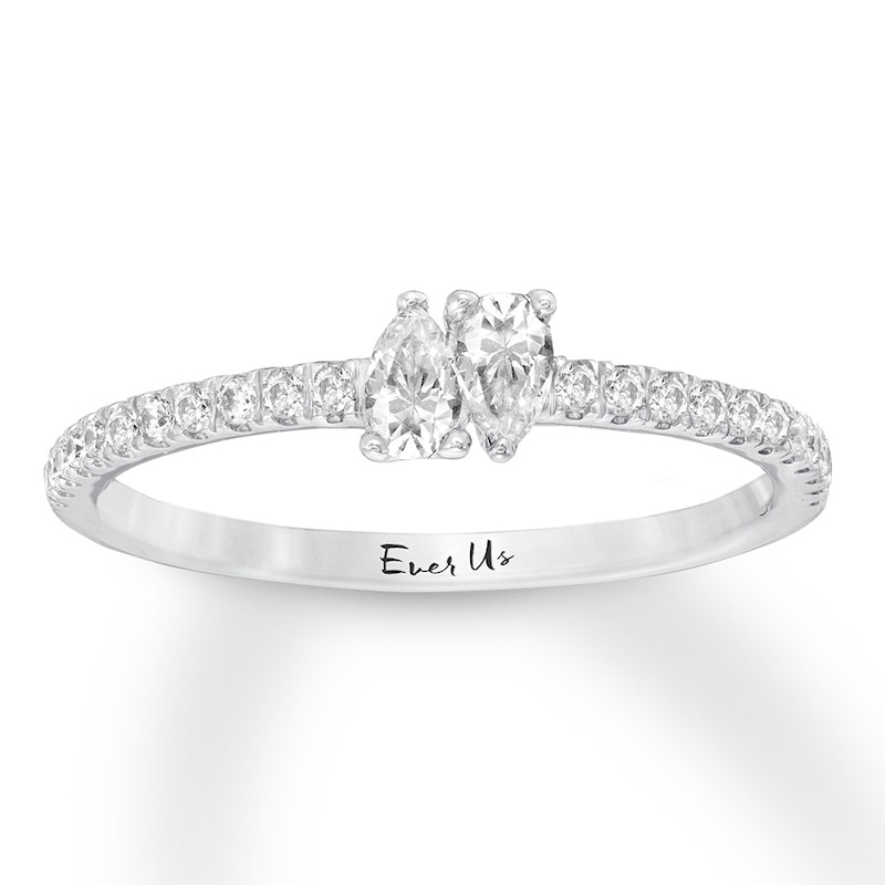 Main Image 1 of Previously Owned Ever Us Diamond Ring 1/3 ct tw 10K White Gold