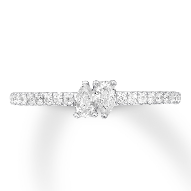 Main Image 4 of Previously Owned Ever Us Diamond Ring 1/3 ct tw 10K White Gold