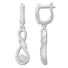 Thumbnail Image 1 of Previously Owned Diamond Infinity Earrings 1/2 carat tw 10K White Gold