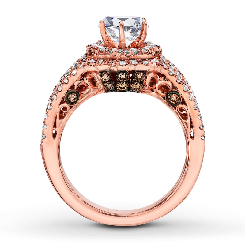 Main Image 2 of Previously Owned Le Vian Bridal Setting 1 ct tw Diamonds 14K Strawberry Gold