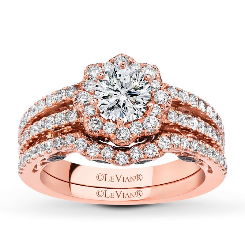 Main Image 3 of Previously Owned Le Vian Bridal Setting 1 ct tw Diamonds 14K Strawberry Gold