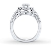 Thumbnail Image 2 of Previously Owned Hearts Desire Bridal Setting 1-1/4 cttw Diamonds 18K White Gold