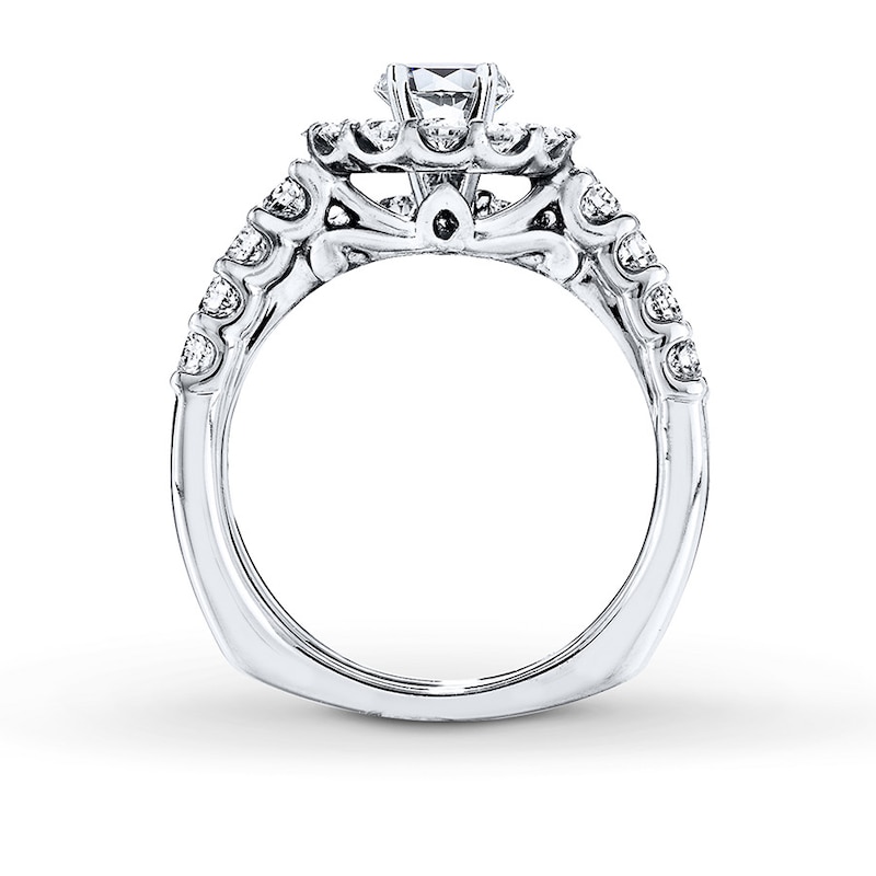 Main Image 2 of Previously Owned Hearts Desire Bridal Setting 1-1/4 cttw Diamonds 18K White Gold