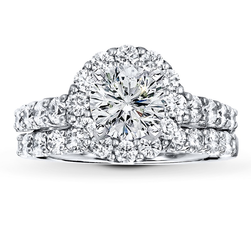 Main Image 3 of Previously Owned Hearts Desire Bridal Setting 1-1/4 cttw Diamonds 18K White Gold