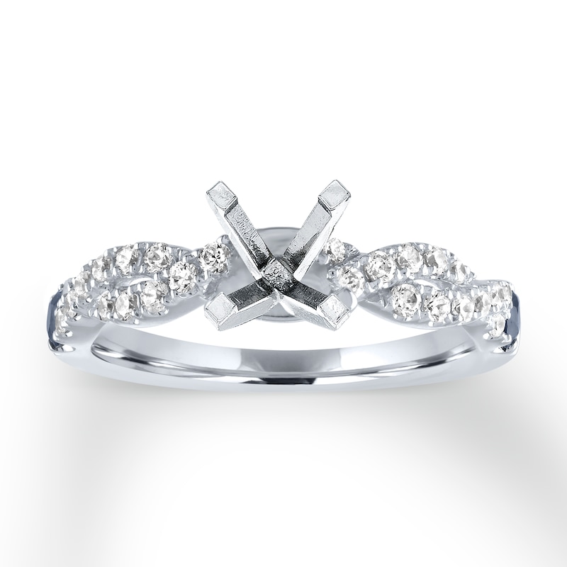 Main Image 1 of Previously Owned Vera Wang WISH Ring Setting 1/4 ct tw Diamonds 14K White Gold