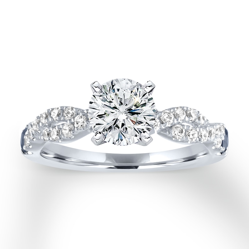 Main Image 3 of Previously Owned Vera Wang WISH Ring Setting 1/4 ct tw Diamonds 14K White Gold