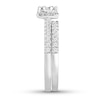 Thumbnail Image 3 of Previously Owned Diamond Bridal Set 1-1/2 ct tw Princess/Round 14K White Gold