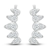 Thumbnail Image 1 of Previously Owned Diamond Climber Earrings 1/3 ct tw Round 10K White Gold