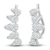 Thumbnail Image 3 of Previously Owned Diamond Climber Earrings 1/3 ct tw Round 10K White Gold