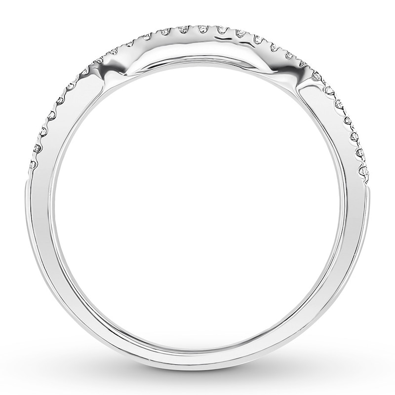 Main Image 2 of Previously Owned Diamond Wedding Band 1/8 carat tw Round 14K White Gold