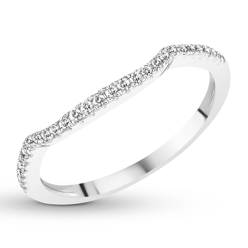 Main Image 4 of Previously Owned Diamond Wedding Band 1/8 carat tw Round 14K White Gold