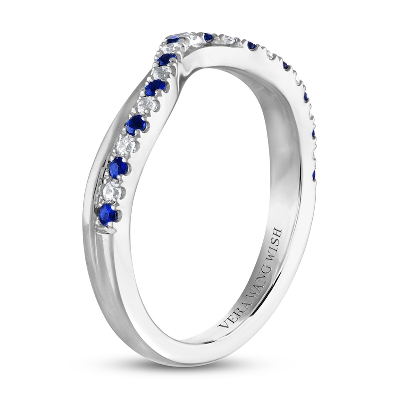 Main Image 2 of Previously Owned Vera Wang WISH Sapphire/Diamond Wedding Band 1/10 ct tw 14K White Gold