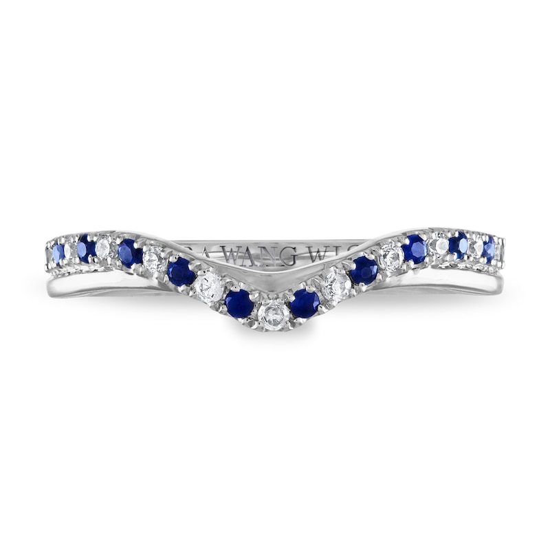 Main Image 3 of Previously Owned Vera Wang WISH Sapphire/Diamond Wedding Band 1/10 ct tw 14K White Gold