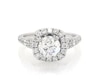 Thumbnail Image 1 of Previously Owned Round-Cut Diamond Cushion Halo Engagement Ring 2 ct tw 14K White Gold Size 6.5