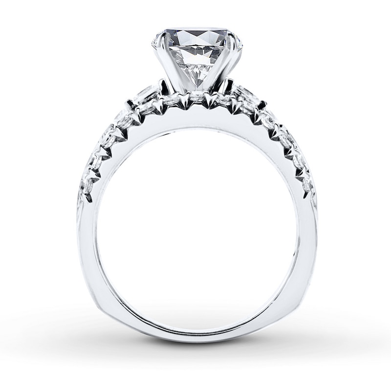Main Image 2 of Previously Owned Diamond Ring Setting 1-1/4 ct tw Round 18K White Gold