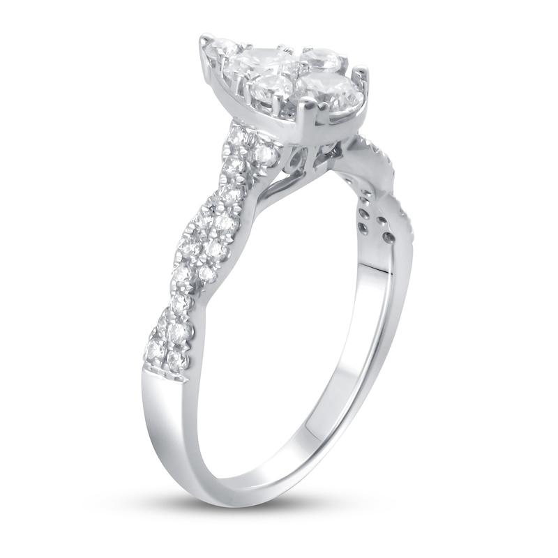Main Image 2 of Previously Owned Diamond Engagement Ring 7/8 ct tw Round 14K White Gold