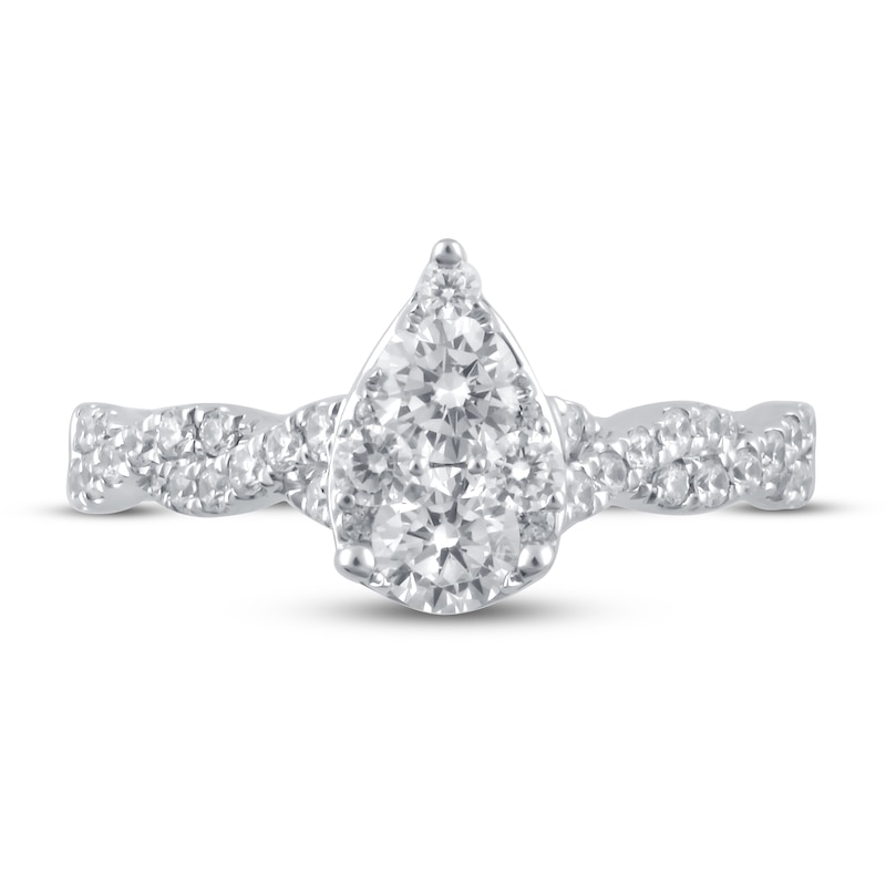 Main Image 3 of Previously Owned Diamond Engagement Ring 7/8 ct tw Round 14K White Gold