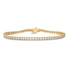 Thumbnail Image 1 of Previously Owned Lab-Grown Diamond Tennis Bracelet 3 ct tw Round 14K Yellow Gold