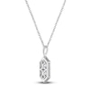 Thumbnail Image 2 of Previously Owned Vera Wang WISH Diamond & Natural Blue Sapphire Necklace 1/6 ct tw Round 10K White Gold