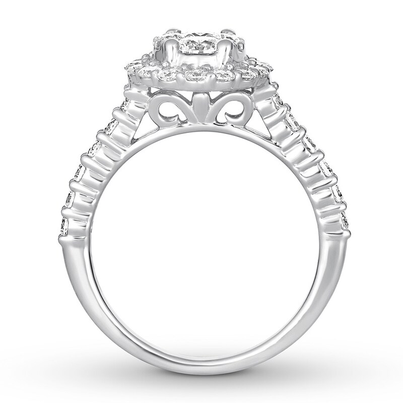 Main Image 2 of Previously Owned Diamond Engagement Ring 1-5/8 ct tw Round-cut 14K White Gold
