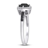 Thumbnail Image 2 of Previously Owned Black Diamond Engagement Ring 1 carat tw 14K White Gold
