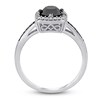 Thumbnail Image 3 of Previously Owned Black Diamond Engagement Ring 1 carat tw 14K White Gold
