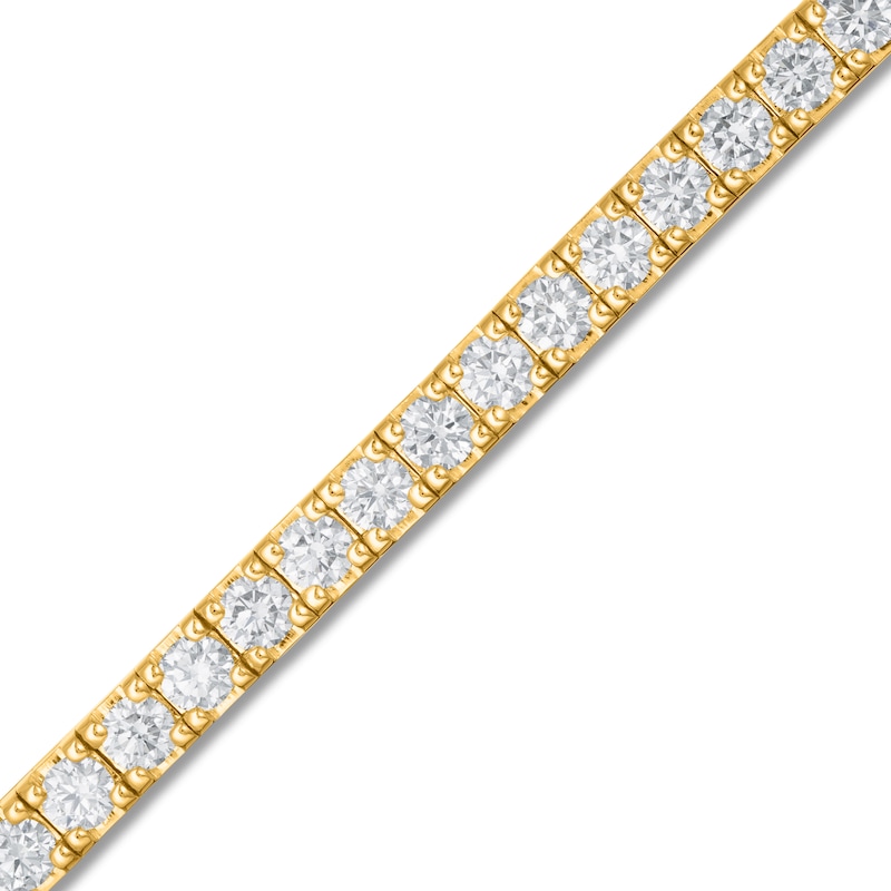 Main Image 2 of Previously Owned Lab-Grown Diamond Tennis Bracelet 5 ct tw Round 14K Yellow Gold
