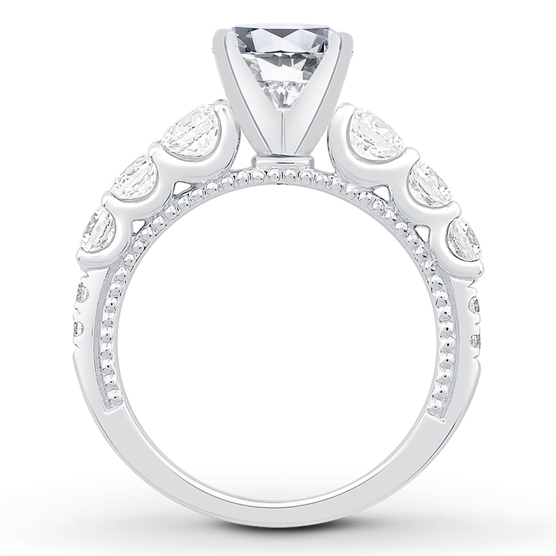 Main Image 2 of Previously Owned Diamond Engagement Ring Setting 1-1/3 ct tw Round 18K White Gold