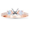 Thumbnail Image 1 of Previously Owned THE LEO First Light Diamond Engagement Ring Setting 3/4 ct tw Round 14K Rose Gold