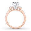 Thumbnail Image 2 of Previously Owned THE LEO First Light Diamond Engagement Ring Setting 3/4 ct tw Round 14K Rose Gold